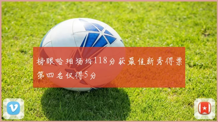 榜眼哈珀场均118分获最佳新秀得票第四名仅得5分